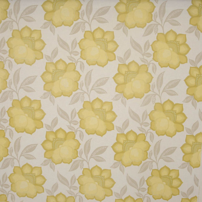 Allure Floral Fabric, Yellow/Beige