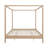 Solid Wood King Size Canopy Bed Frame Four Poster Platform Bed With Slats Support, No Box Spring Needed, Natural-236166620
