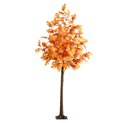 Arbre d'automne artificiel pré-éclairé avec 660 lumières DEL blanc chaud