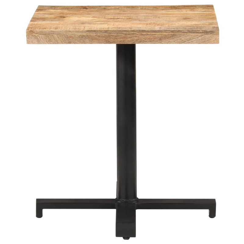 Bistro Table Square Solid Acacia Wood, 29.53" H x 27.56" W x 27.56" D, Light Walnut