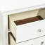 Table de chevet classique blanche pour chambre à coucher, 5 tiroirs, meuble de chambre élégant, tiroirs fonctionnels