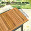 Outsunny Extending Garden Table Outdoor Dining Table 80/120L x 70W x 75H cm