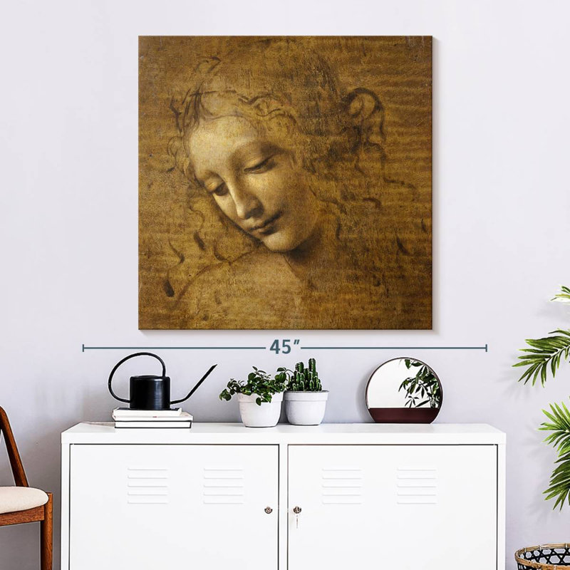 Leisha, tête d'une femme, La Scapigliata, H 33 po x l 33 po