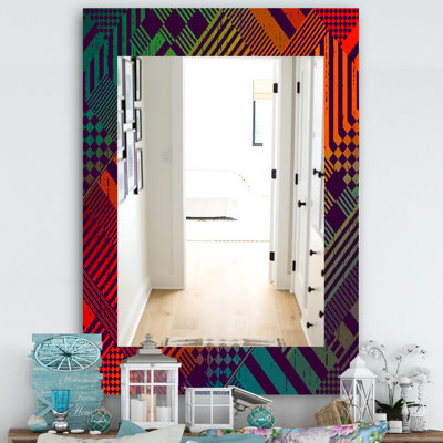 Miroir mural géométrique grungy
