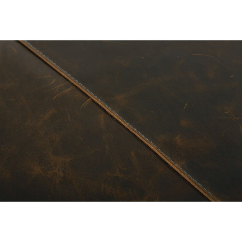 Macon Leather Ottoman, Bark (KL232-80)