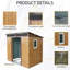 Spacious 6Ft X 5Ft Metal Shed For Garden With Foundation - Solid Base 6 Storage Backyard & Hook Stable Organized-131471086