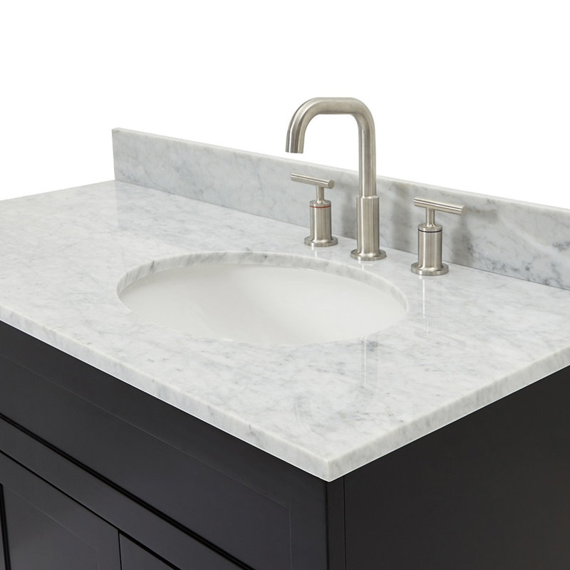 Meuble-lavabo simple 43 po Partham, Noir