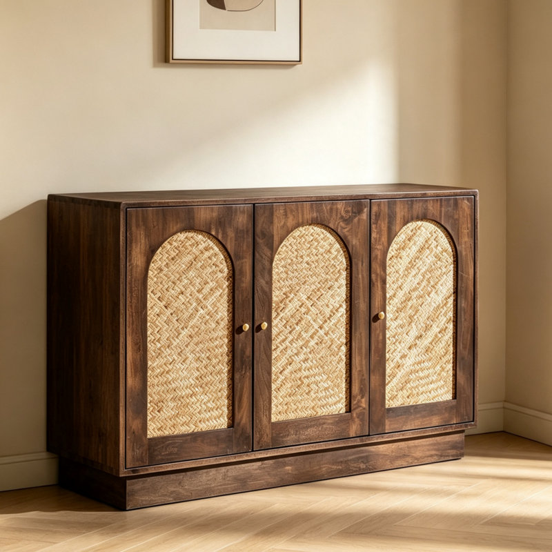 Buffet grande capacité multifonctionnel, H 33,46 po x l 55,12 po x P 17,72 po