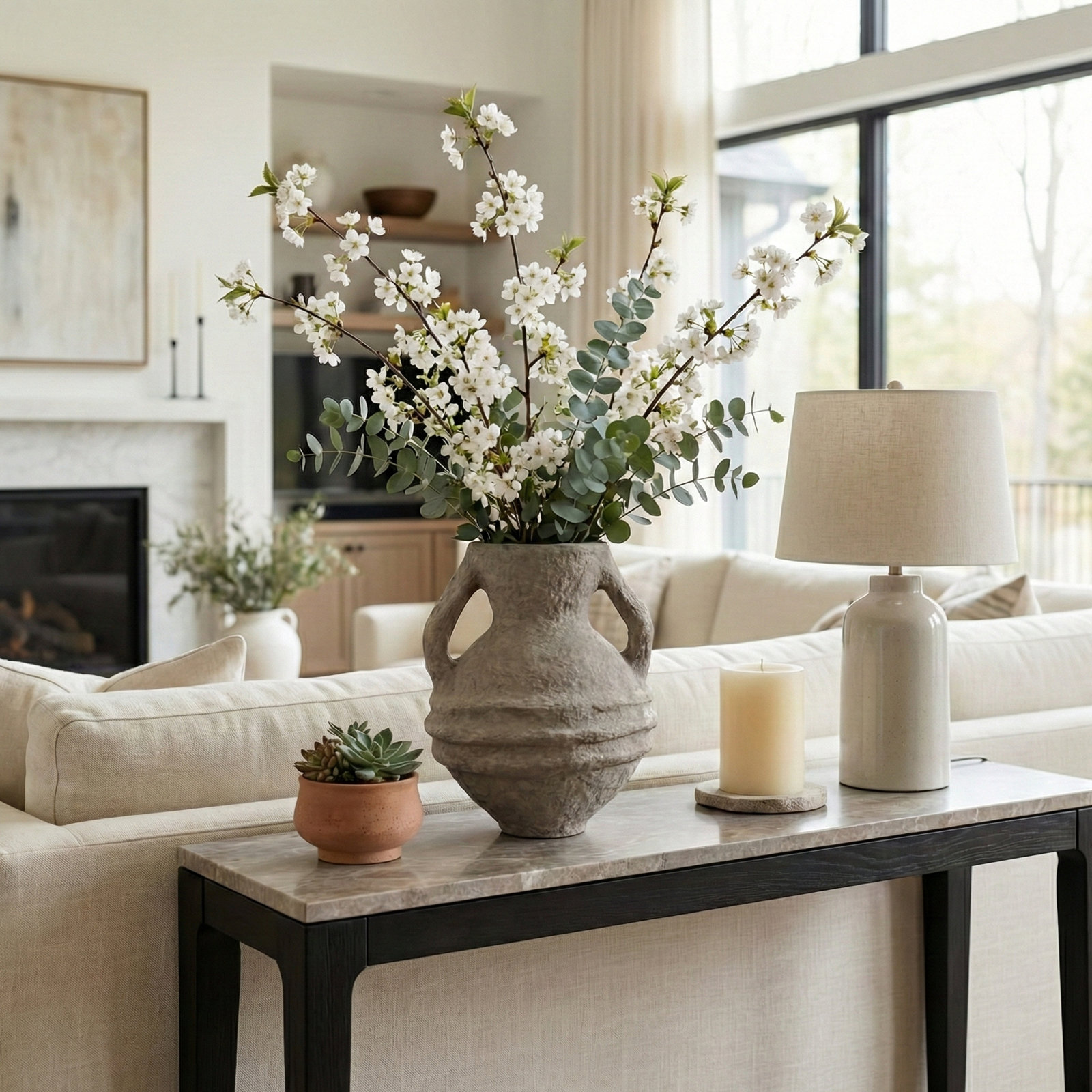 Handmade Table Vase, Tan