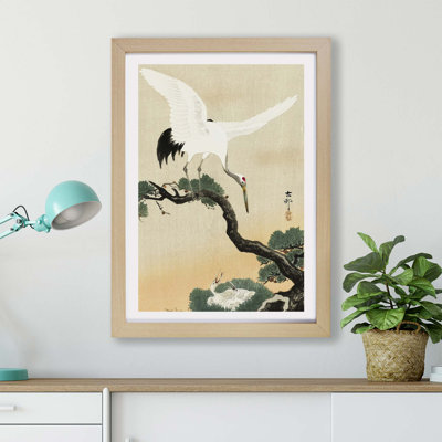 Japanese Crane Birds by Ohara Koson - Single Picture Frame Painting