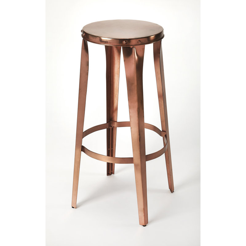 Ulrich Copper Backless 30" Bar Stool, Copper