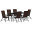 7 Piece Garden Dining Set Poly Rattan-1742546629