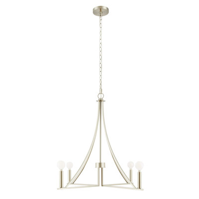 Lustre 4 lumières Meridian en nickel brossé
