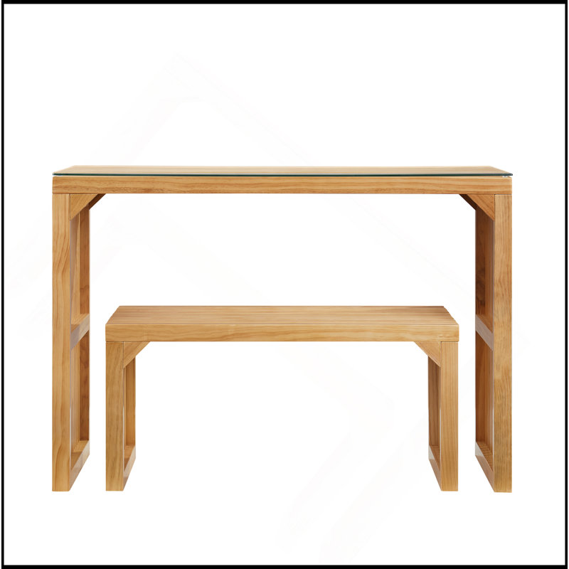 Ensemble de table et banc de salle à manger en pin naturel Natural