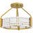 Krenek 3-Light Brushed Gold Semi-Flush Mount