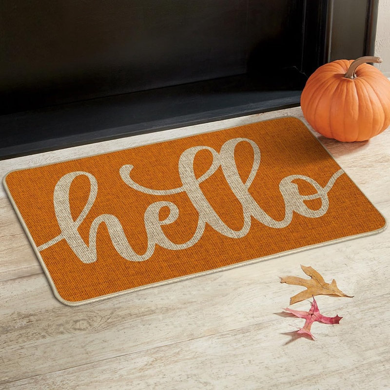 Paillasson orange Hello Fall