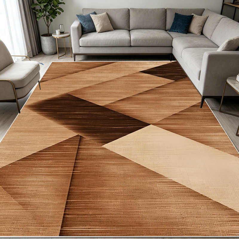 1PC Geometric Herringbone Wood Grain area rugs for Living Room, Soft and Comfortable, Suitable for all seasons, easy-to-maintain, machine washable Indoor floor mat, Under Table Farmhouse suitable for dining room, bedroom, entryway, home office,