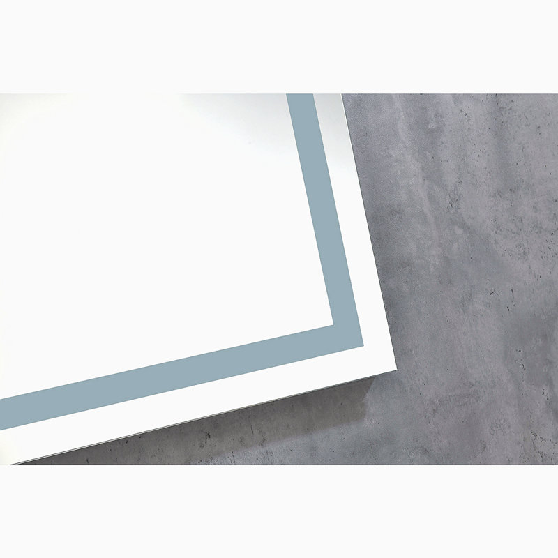 Miroir mural de salle de bain 32 * 34 avec éclairage à DEL haute luminosité, 38,12 po x 26,12 po
