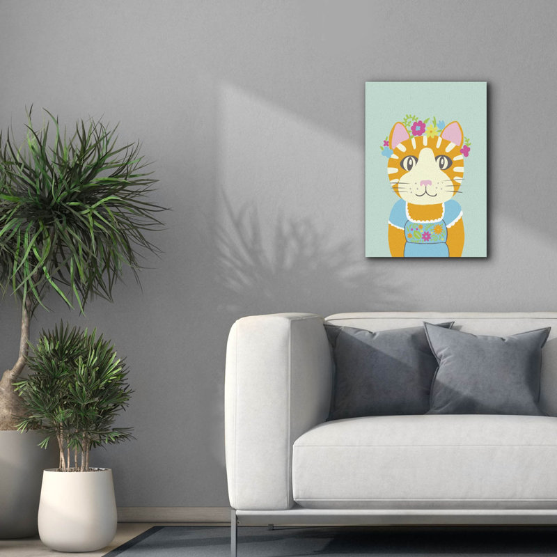  «Fancy Animals 2» par Chariklia Zarris, art mural sur toile, 18 po x 26 po, H 26 po x l 18 po