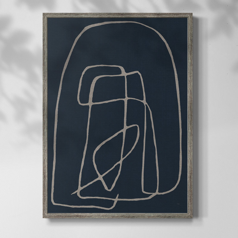 Shapes and Night Sky I, reproduction encadrée - bois massif, H 21 po x l 17 po