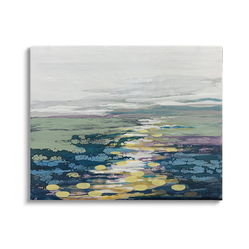 «Vivid Sea Water Ocean Surface Ripples Collage» par Stacy Gresell - impression, Toile tendue, H 16 po x l 20 po x P 1,5 po
