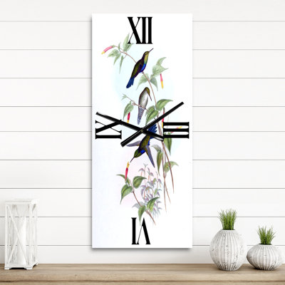 Vintage Hummingbird I - Traditional Wall Clock