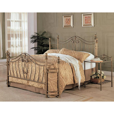  Sydney Queen Bed Antique Brushed Gold