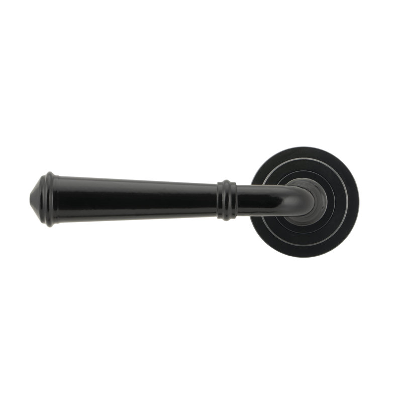 Regency Lever on Rose Set (Art Deco), Black