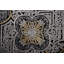Tapis noir à bordure traditionnelle 7 x 10