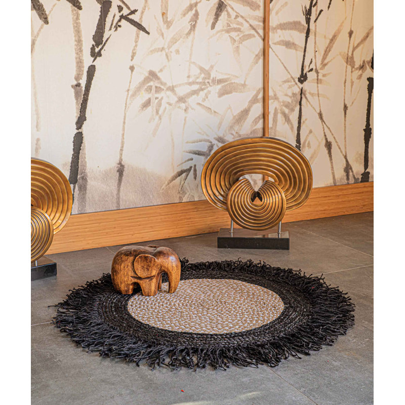 Coeta Geometric Indoor Rug, Round 4'