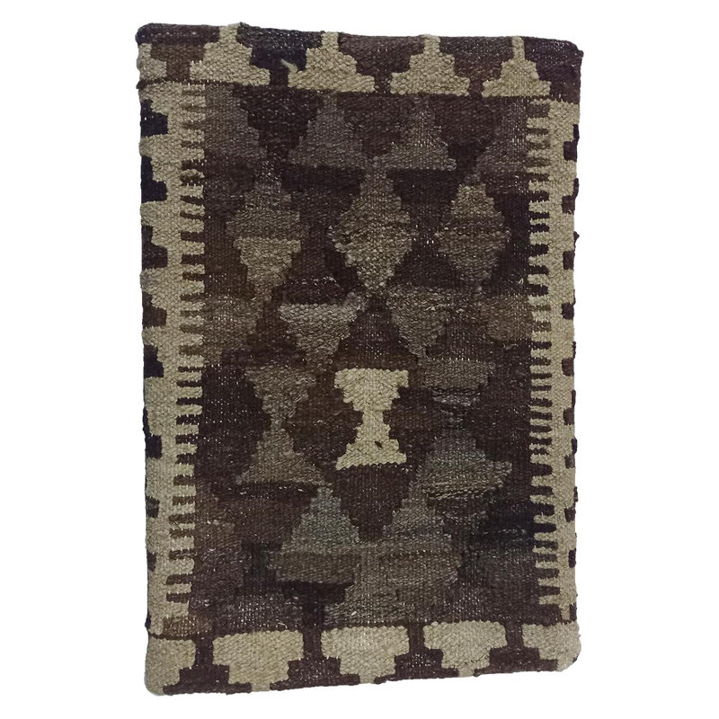 Abdel Indoor / Outdoor Rectangular Throw Pillow Cover, Brown Ikat