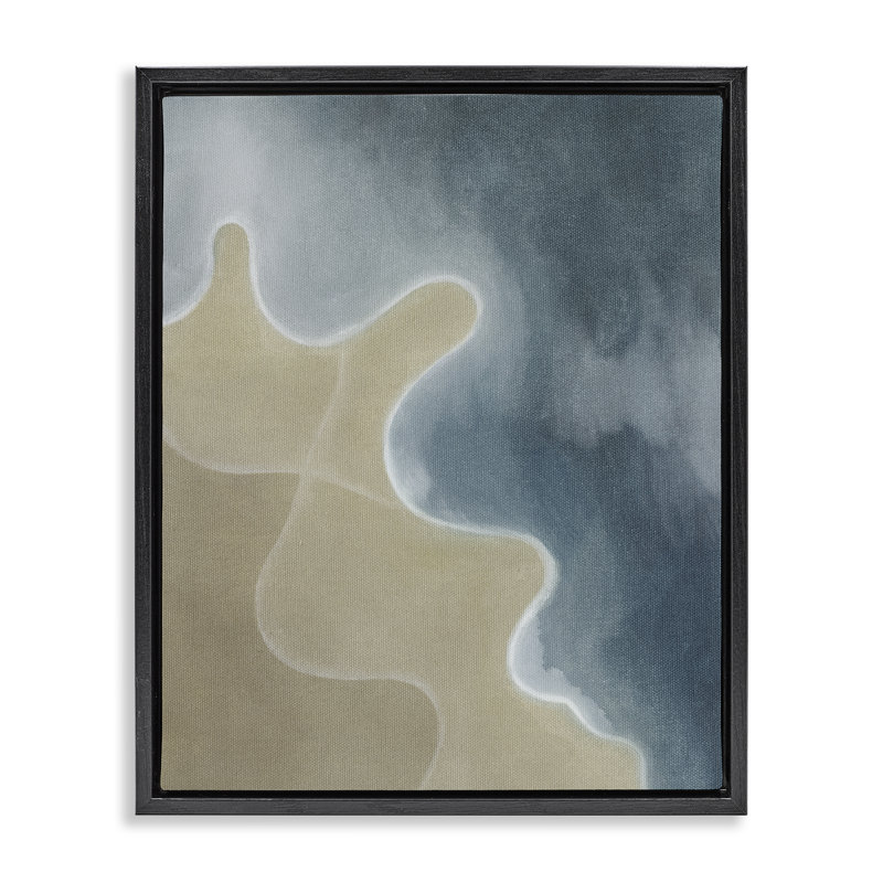 Cadre tournant Turning The Tides Contour, conception de Grace Popp, H 21 po x l 17 po, Cadre flottant noir de jais