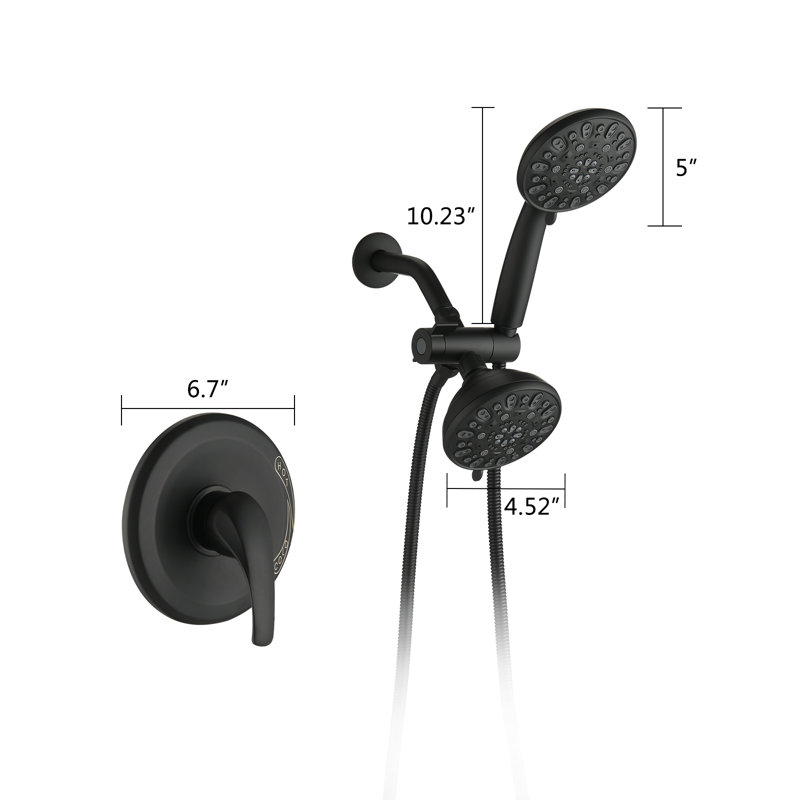 All-In-One Kit with Rough in-Valve, Matte Black