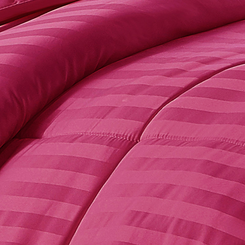 Modern & Contemporary Polyester Comforter, Queen Comforter + 2 Shams, Cerise