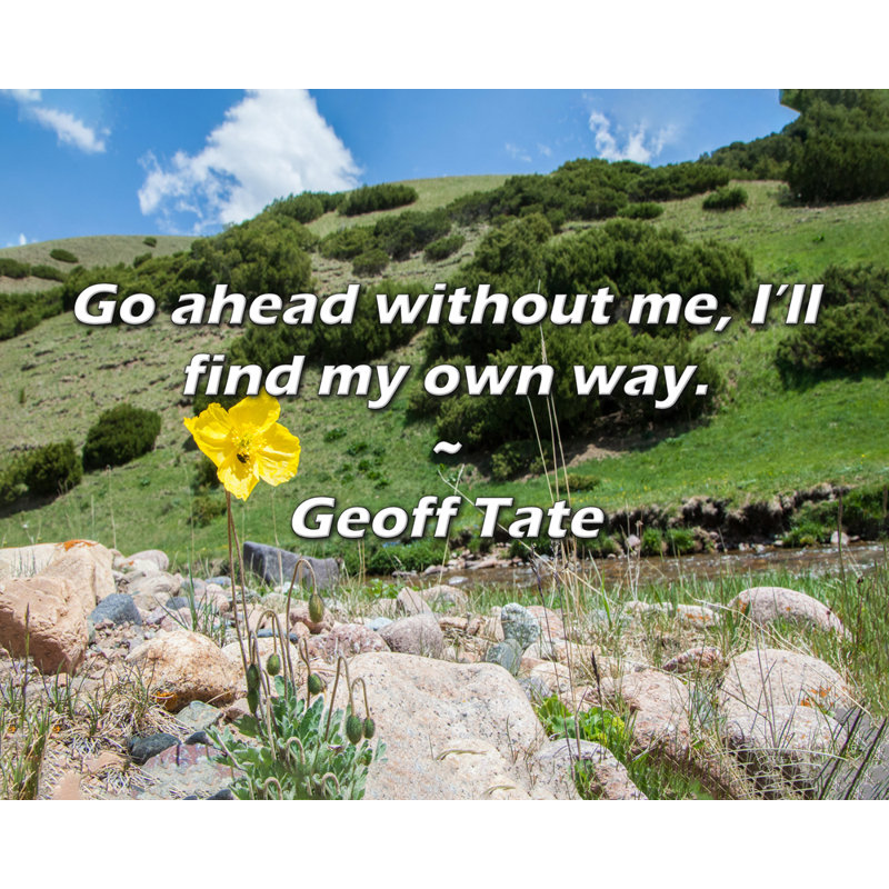 Geoff Tate Quote: Go ahead without me, I’ll find my own way.