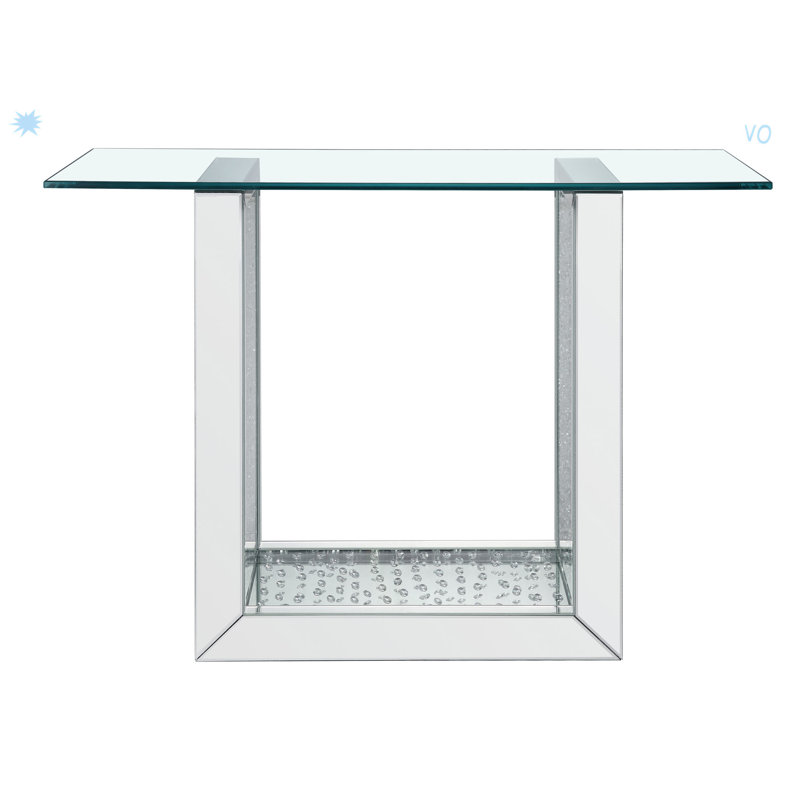 Console avec miroir et faux cristal
