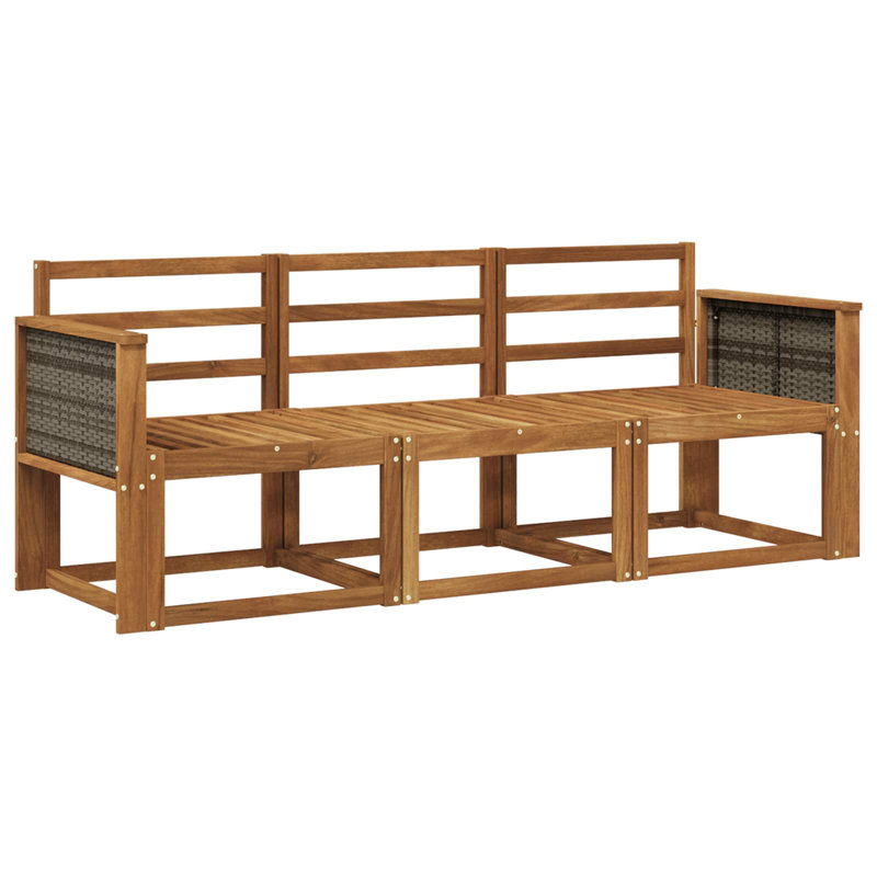 189.5cm Wide Patio Sectional, Natural/Grey