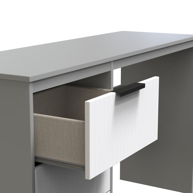 Berklie Dressing Table, White Matt/Dusk Grey