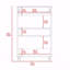 Chariot de cuisine, trois tablettes, quatre roulettes