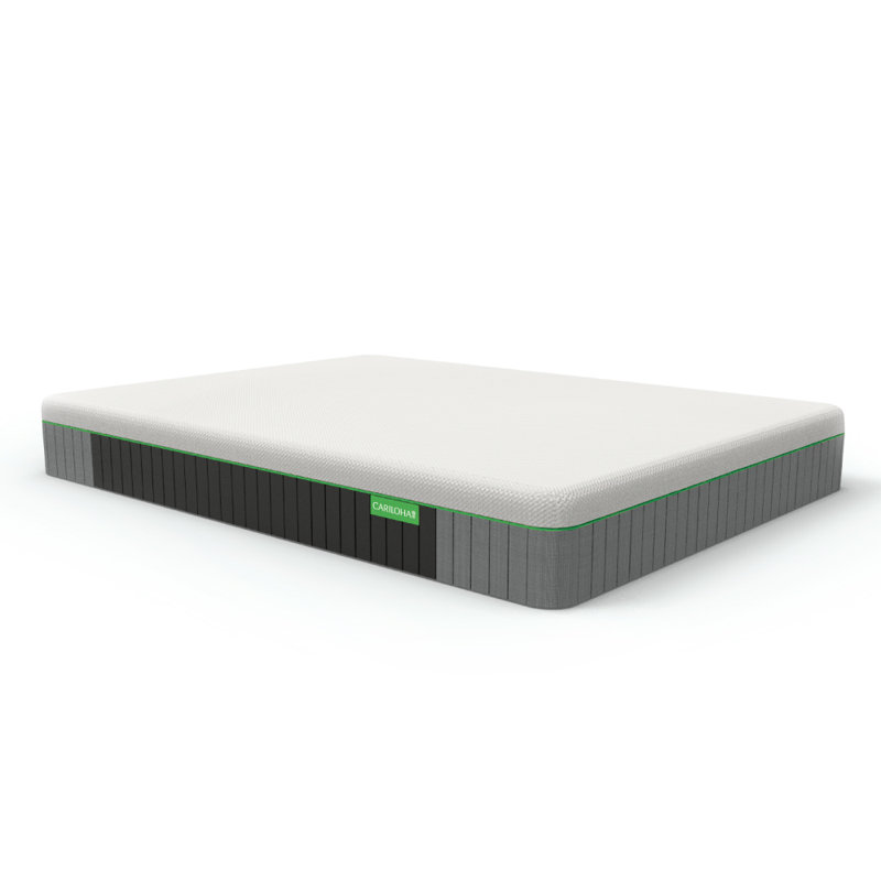 Matelas classique mi-ferme Cariloha - Mousse à mémoire de forme en viscose - Double - 10 po - Blanc, Lit simple
