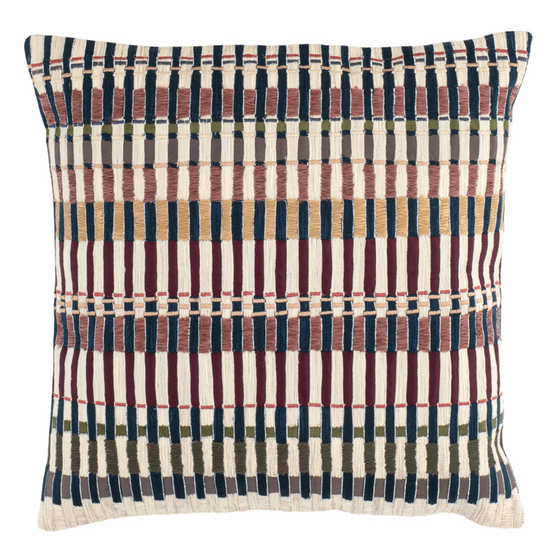 Folk Cotton Throw Square Pillow Cover