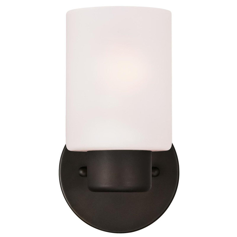 Armed Sconce, Oil Rubbed Bronze with Highlights, Frosted