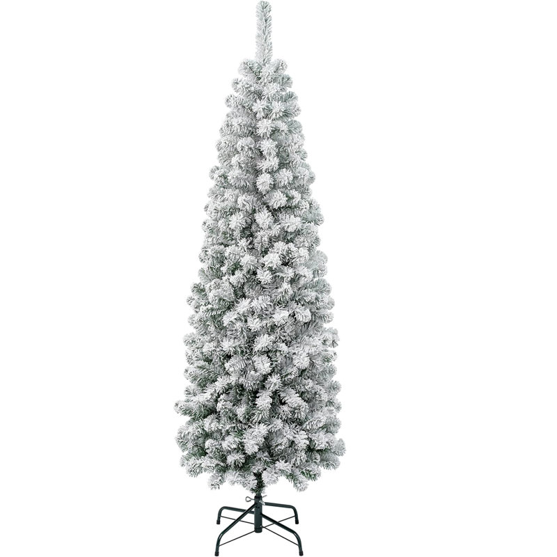 6ème aiguilles de pin en cèdre, 8 modes bicolores, interrupteur au pied, 250 lumières DEL, arbre de Noël à flocage