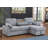 Chenille Fabric Reversible Sleeper Sectional With Storage Chaise, Drop-Down Table, Cup Holders And Charging Ports-384605898