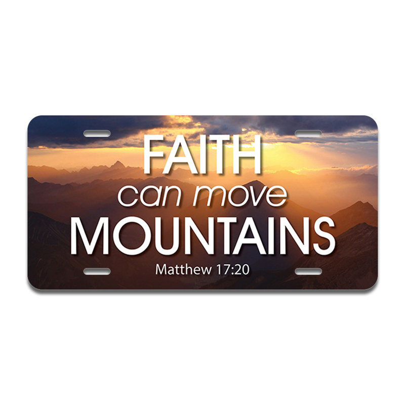 Move Mountains Aluminum Licence Plate| Licence Plate 12" X 6"