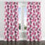 Rideau simple à motif de léopard rose avec motif de filles - 1 panneau-1991284616-1991284630