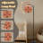  Arc Floor Lamp 70s Retro Seamless Orange Brown Pink Beige 60s 70s Retro style Tall Modern Standing Lamp LED Adjustable Linen Lampshade 3 Color Temperatures