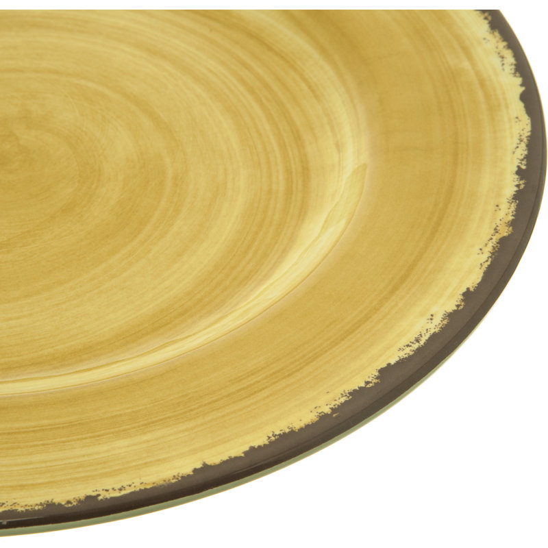 Carlisle FoodService Products Mingle Dinner Plate, Heavy Duty Melamine Dish for Serving, 11", 1 Count, Amber, Amber