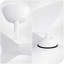 Ventilateur de plafond à télécommande en blanc, 38 po, avec flux d'air saisonnier, moteur à courant continu, réglages de minuterie