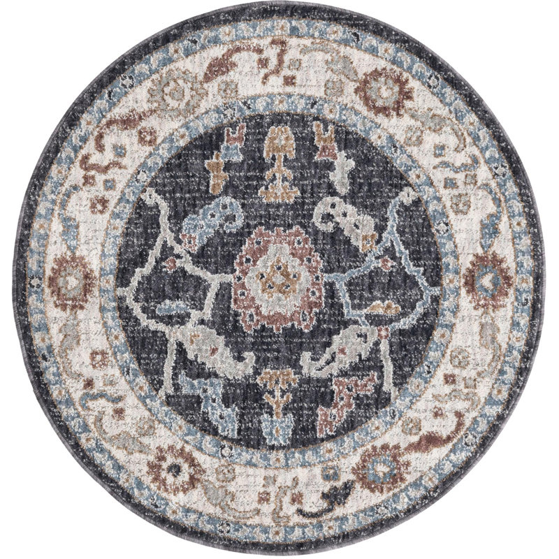 Policarpio Oriental Indoor Rug, Round 3'3"